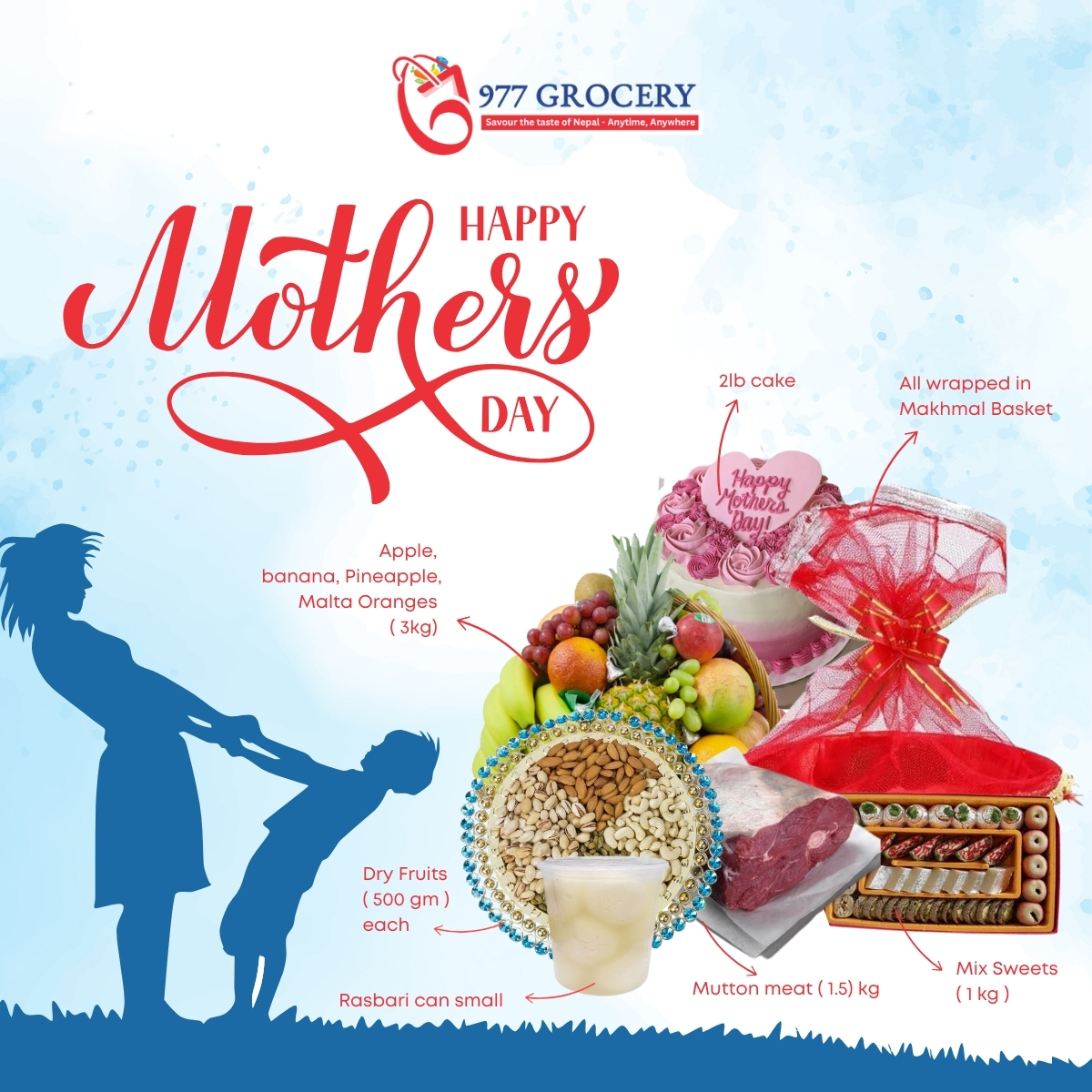 mothers day in nepal, gift package for mothers day